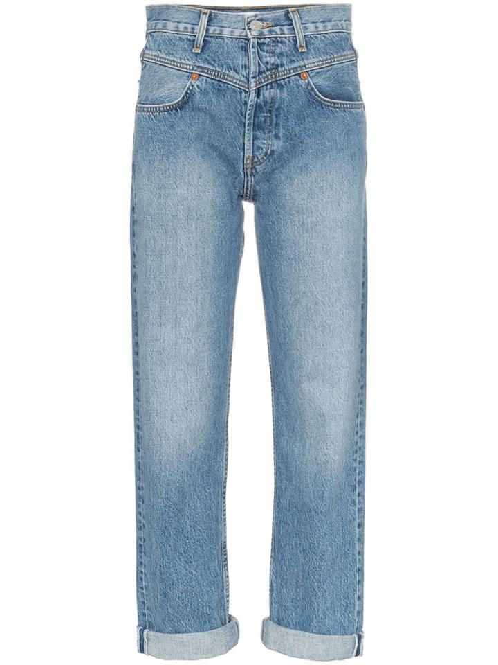 Re/done Double Yoke Straight-leg Jeans - Blue