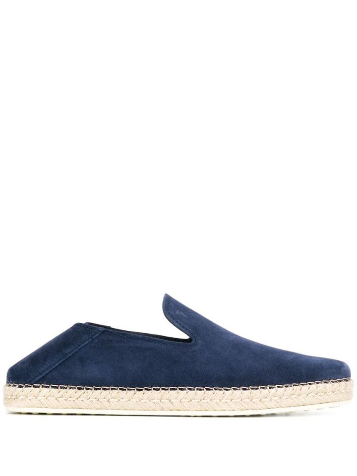 Tod's Weave Detail Loafersa - Blue