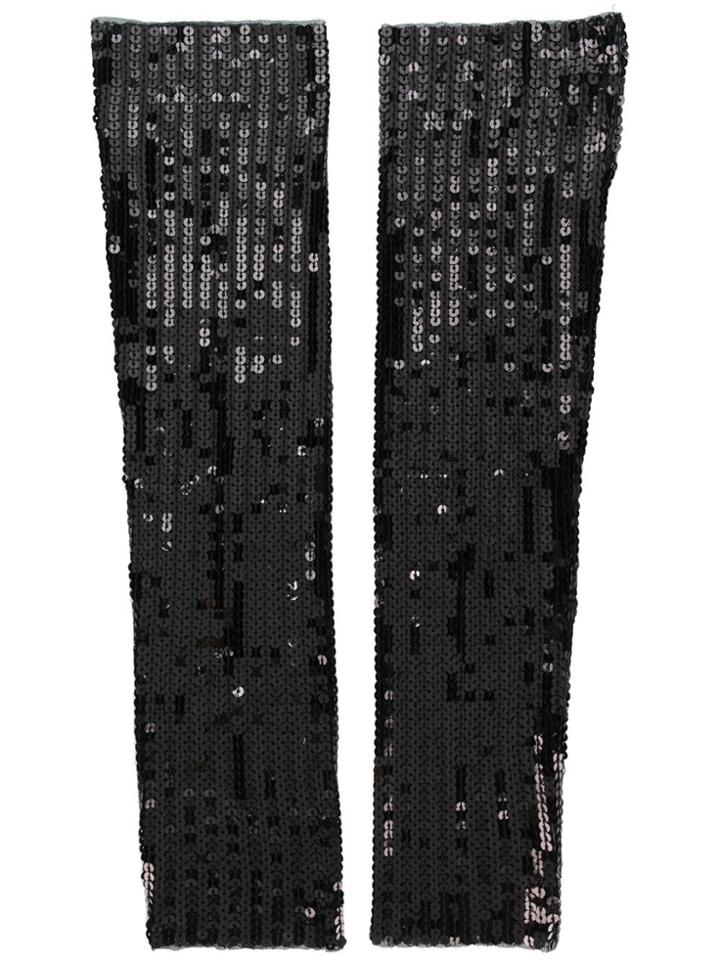 Dsquared2 Sequin Embroidered Gloves - Black