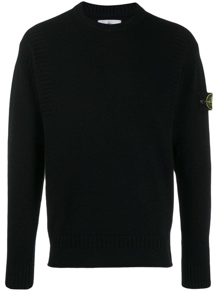 Stone Island Long Sleeve Jumper - Black