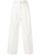 Des Prés Belted Tailored Trousers - White