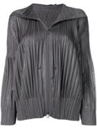 Pleats Please By Issey Miyake Fluffy Basics Hooded Jacket - Grey