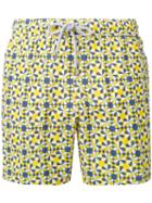 Capricode - Printed Swim Shorts - Men - Nylon - M, Yellow/orange, Nylon