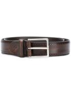 Canali Perforated Detail Belt - Brown
