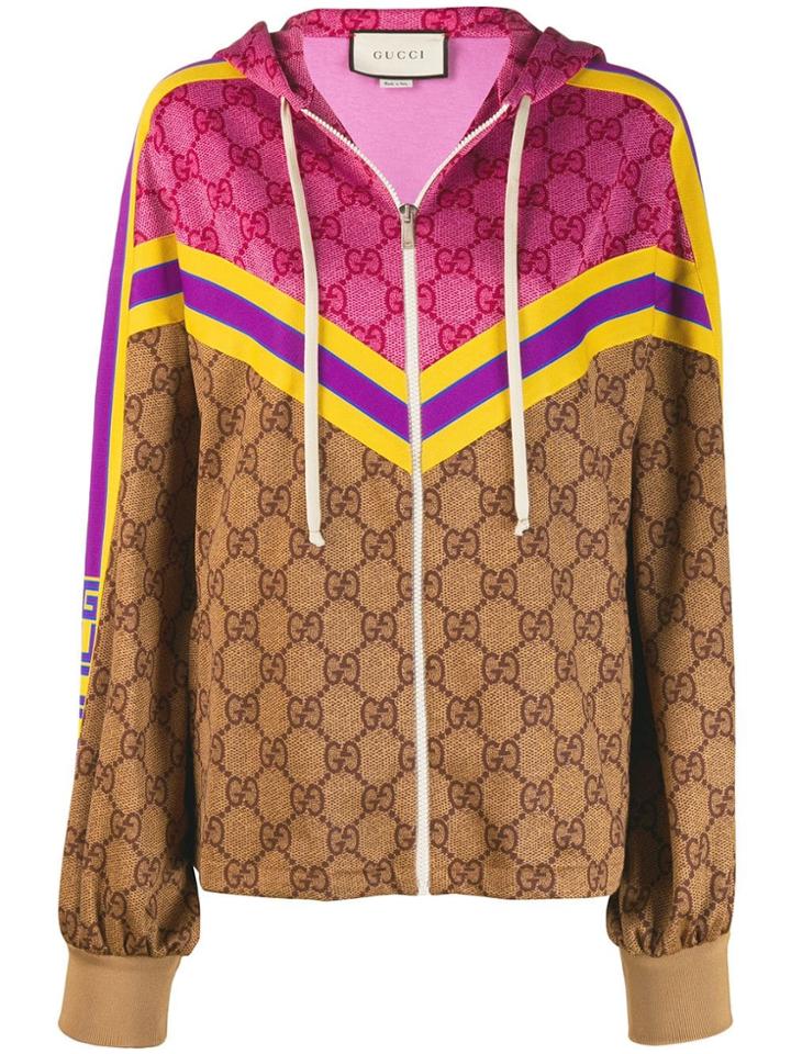 Gucci Supreme Gg Zipped Jacket - Brown