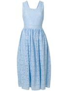Blugirl Sleeveless Lace Midi Dress - Blue