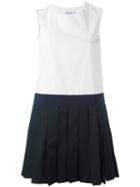Moncler Colour Block Shift Dress, Women's, Size: 40, White, Polyester