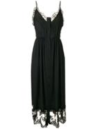 Msgm Lace Trim Maxi Dress And Shorts Set - Black