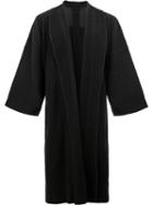 Homme Plissé Issey Miyake Pleated Kimono Coat, Men's, Size: 3, Black, Polyester