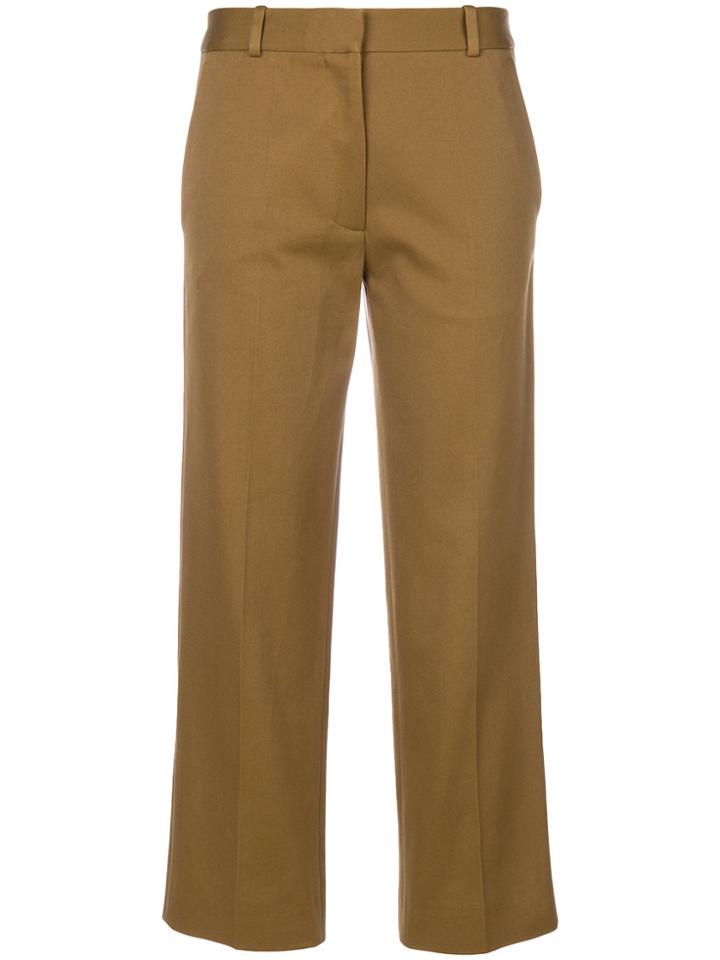 Victoria Beckham Cropped Trousers - Green