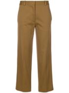 Victoria Beckham Cropped Trousers - Green