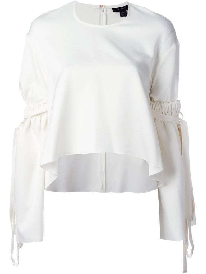 Ellery Tie Ruched Detail Sleeves Blouse