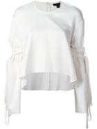 Ellery Tie Ruched Detail Sleeves Blouse