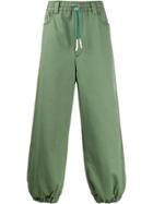 Sunnei Wide Leg Drawstring Waist Trousers - Green