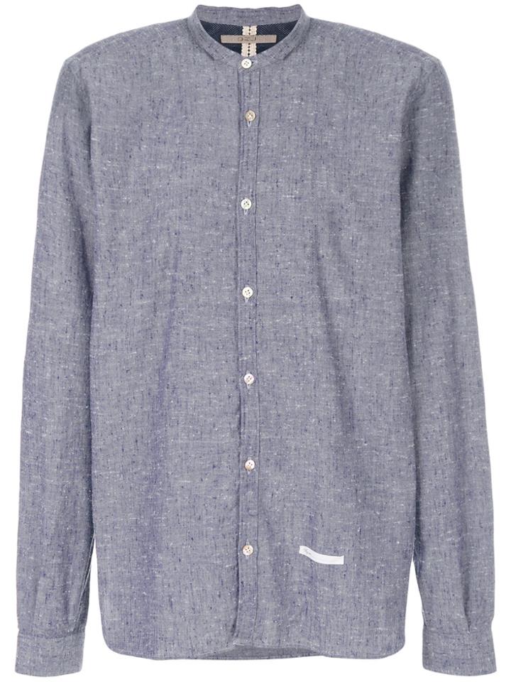 Dnl Band Collar Shirt - Blue
