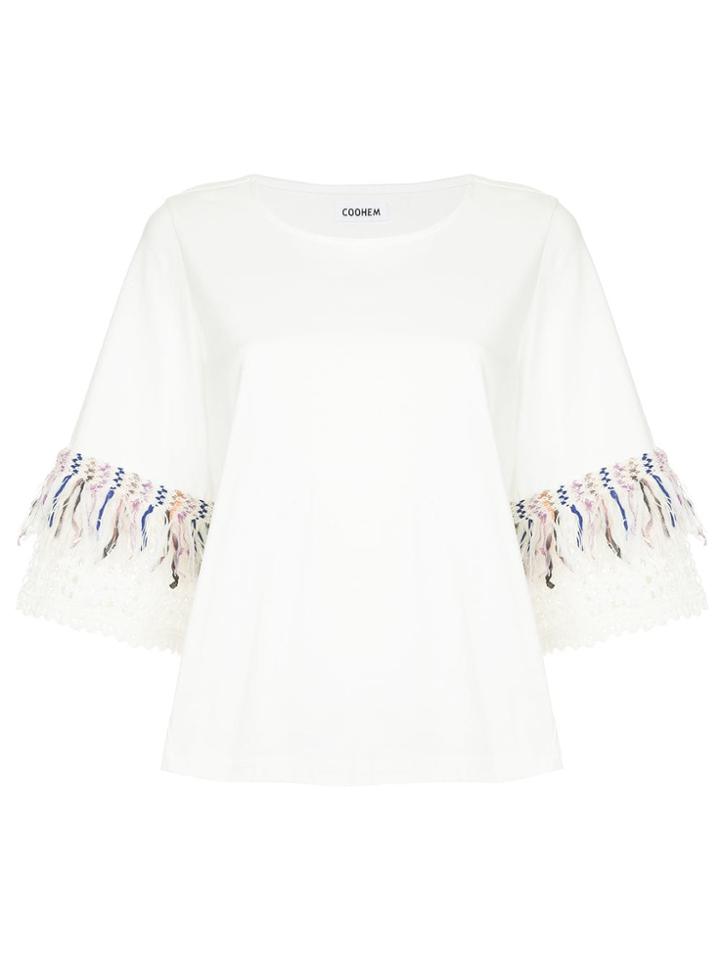 Coohem Tweed Trim T-shirt - White