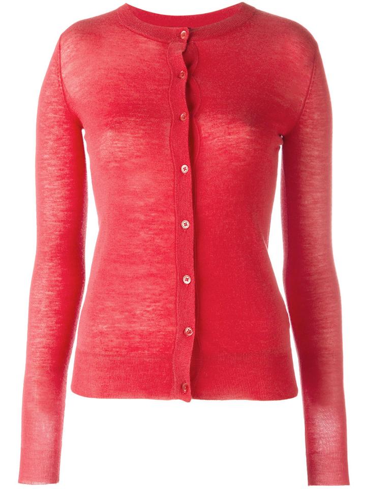 Joseph - Round Neck Cardigan - Women - Cashmere - M, Women's, Red, Cashmere