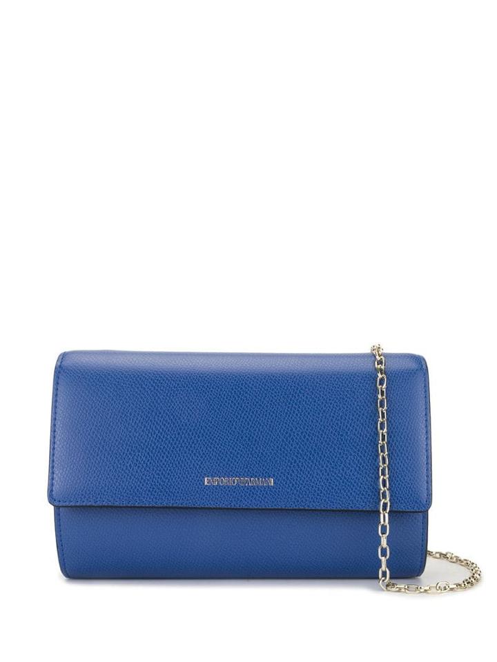 Emporio Armani Logo Stamp Purse - Blue