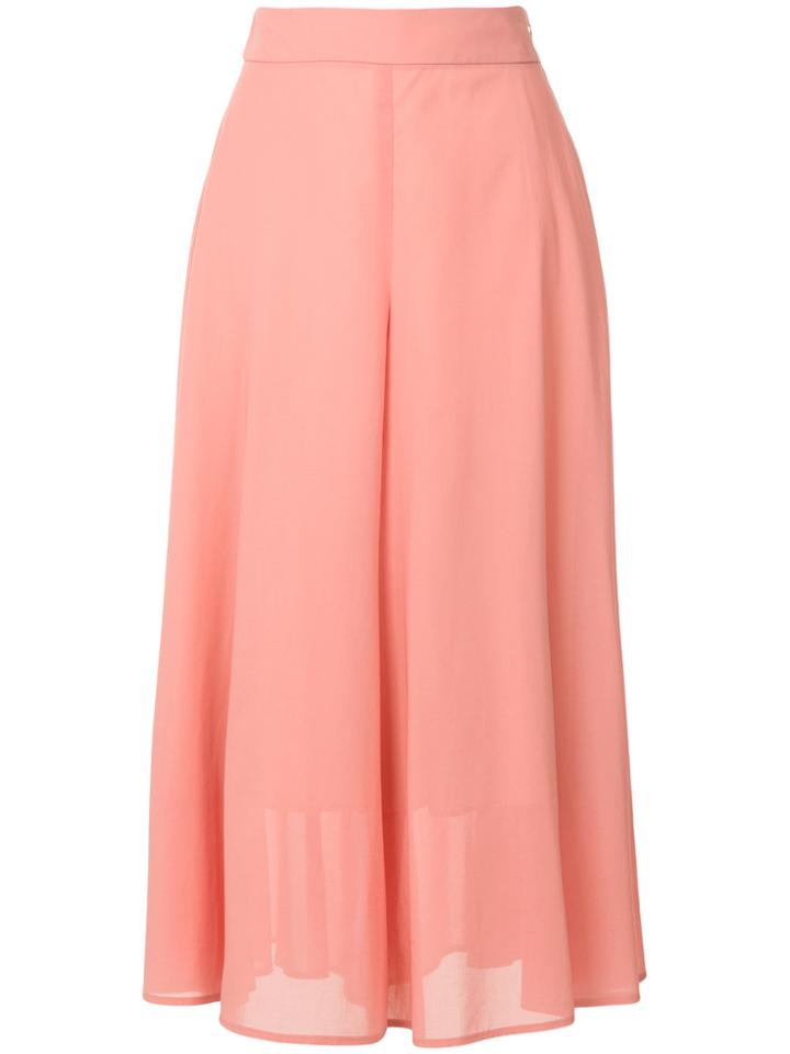 Ballsey Flared Loose Cropped Trousers - Pink & Purple