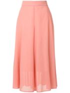 Ballsey Flared Loose Cropped Trousers - Pink & Purple