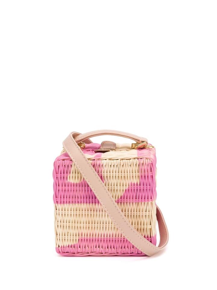 Natasha Zinko Woven Box Clutch Bag - Pink