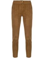 Arma Slim-fit Cropped Trousers - Brown