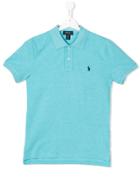 Ralph Lauren Kids Teen Logo Embroidered Polo Shirt - Blue
