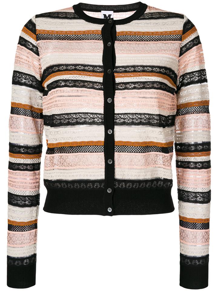 M Missoni Striped Cardigan - Nude & Neutrals