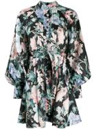 Zimmermann Mandarin Floral Dress - Black