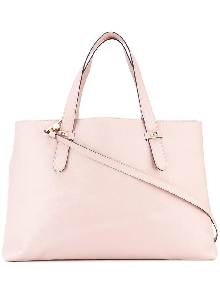 Borbonese - Classic Tote - Women - Leather/polyester - One Size, Pink/purple, Leather/polyester