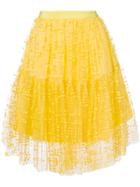 Si-jay Midi Tulle Skirt - Yellow & Orange