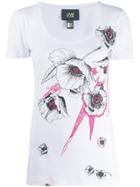 Cavalli Class Floral Print T-shirt - White