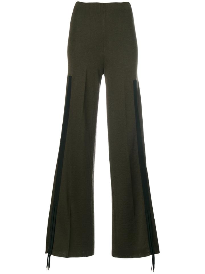 Circus Hotel Knitted Palazzo Pants - Green
