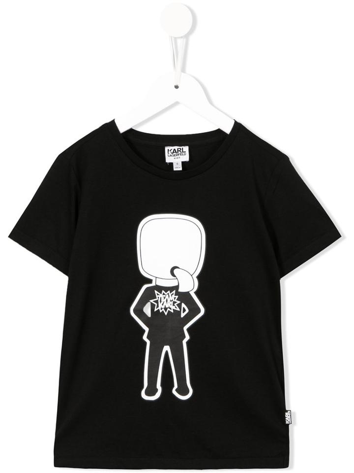 Karl Lagerfeld Kids Team Karl T-shirt, Boy's, Size: 8 Yrs, Black