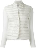 Moncler Padded Front Blazer, Women's, Size: Medium, White, Polyamide/polyester/spandex/elastane