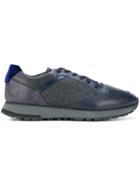 Santoni Panelled Sneakers - Blue