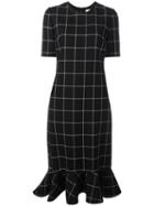 Victoria Victoria Beckham Checked Dress, Women's, Size: 10, Black, Silk/cotton