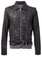 Golden Goose Deluxe Brand 'chiodo' Exposed Zip Design Jacket, Men's, Size: Small, Brown, Leather
