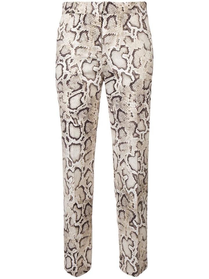 Pinko Snakeskin Print Trousers - Neutrals