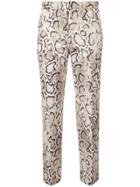 Pinko Snakeskin Print Trousers - Neutrals