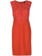 Marc Cain Lace Panel Dress - Red