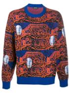 Diesel K-face Embroidered Sweater - Blue