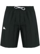 Kappa Logo Drawstring Track Shorts - Black