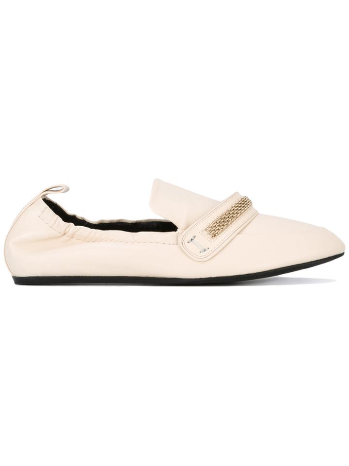 Lanvin Soft Chain Loafers - Nude & Neutrals