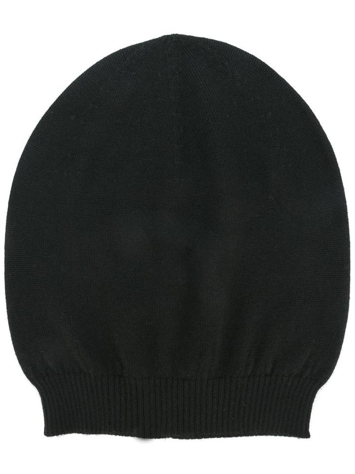 Rick Owens Knit Beanie, Men's, Black, Cashmere