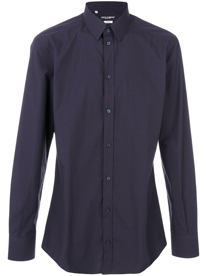 Dolce & Gabbana Classic Long Sleeve Shirt - Blue