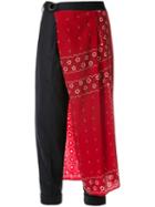 Kolor Side Fabric Detail Trousers - Red