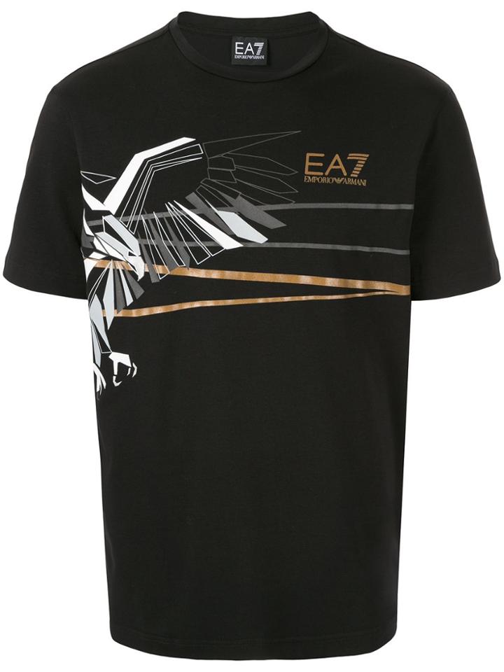Ea7 Emporio Armani Tshirt Graphic Eagle - Black