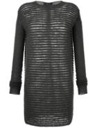 Rick Owens Sheer Stripe Knit Dress