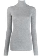 Tibi Rollneck Fitted Sweater - Grey